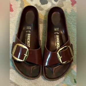 Birkenstock Brown Madrid Big Buckle Sandals